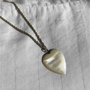 Heart Pearl necklace charm